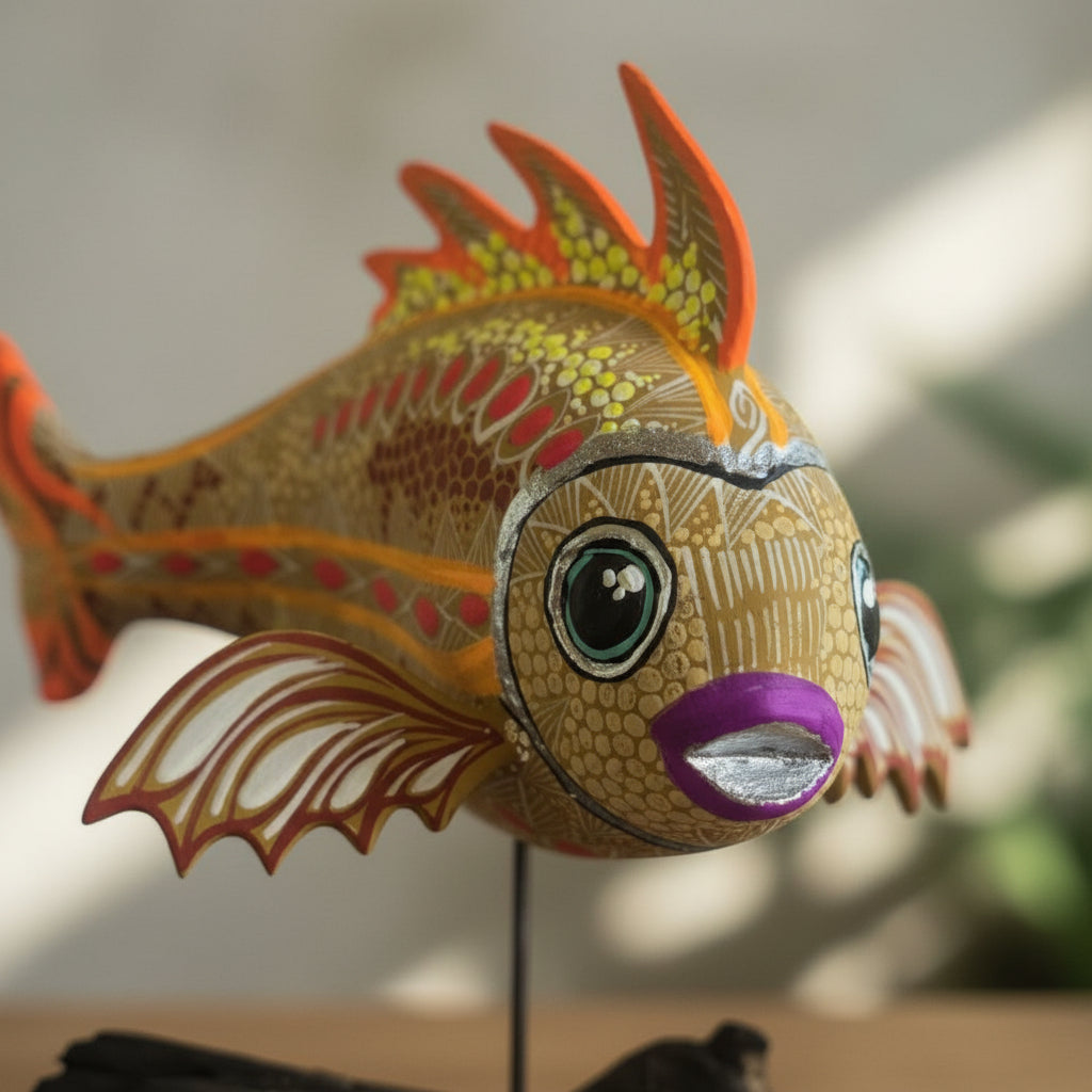 Alebrije Pez Oaxaca Multicolor 21cm