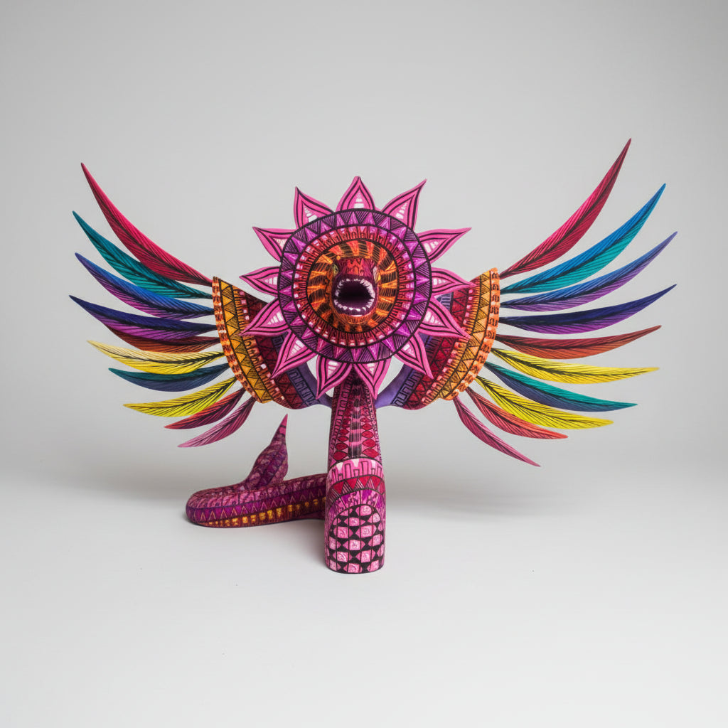 Alebrije Quetzalcóatl Serpiente Emplumada 34cm