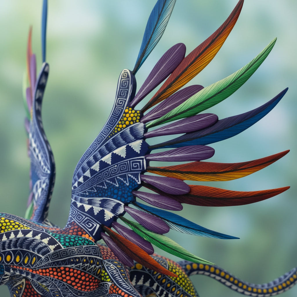 Alebrije Grifo Alado Oaxaca Artesanal 32 Cm
