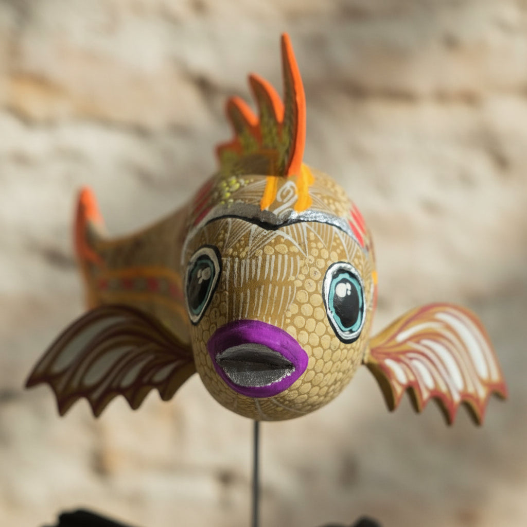 Alebrije Pez Oaxaca Multicolor 21cm