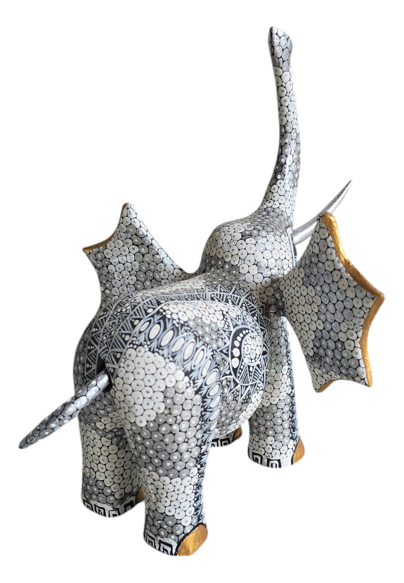 Elefante Alebrije De Oaxaca Pintado A Mano 22cm