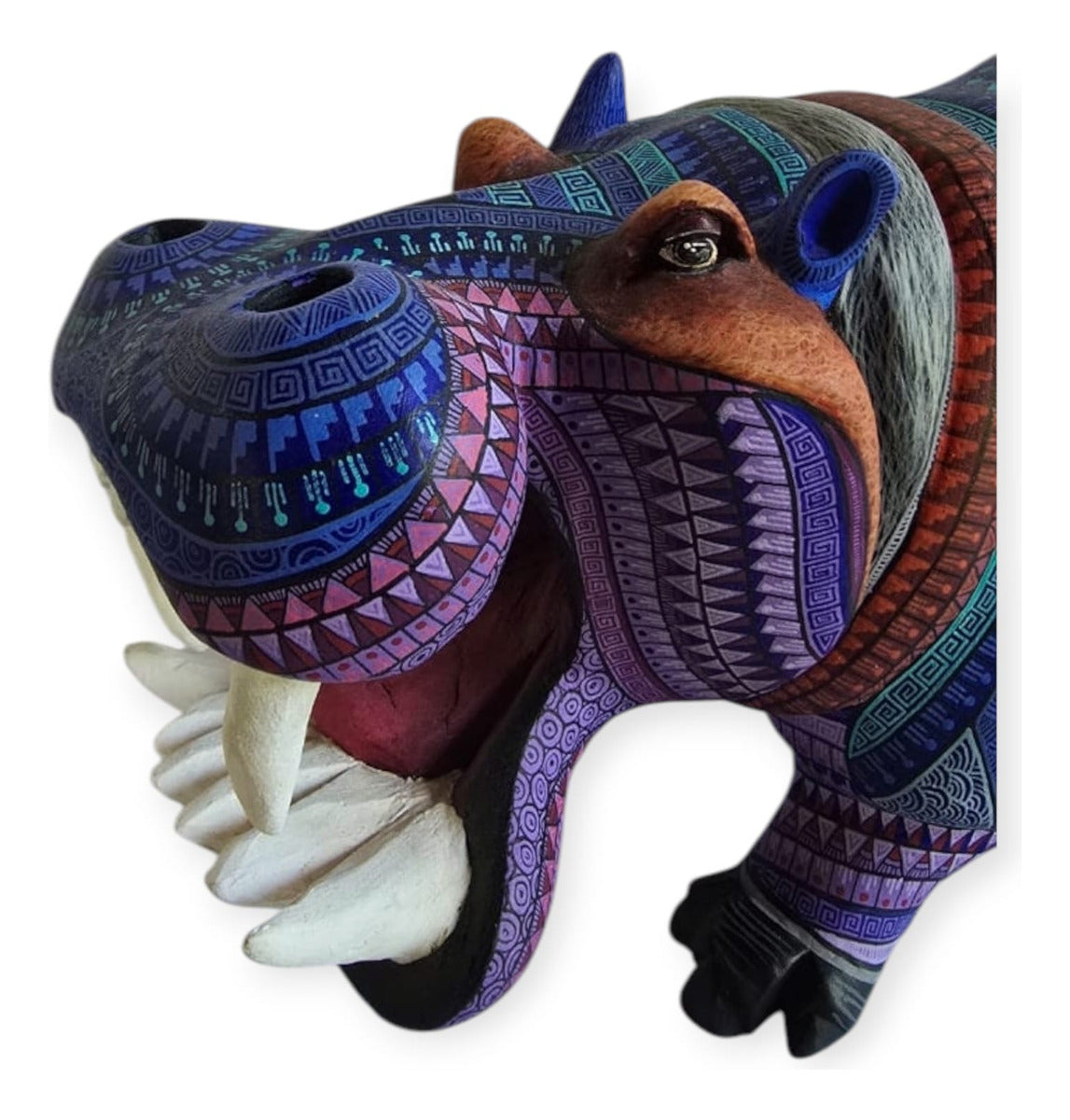 Alebrije Hipopotamo Oaxaca Multicolor 37cm