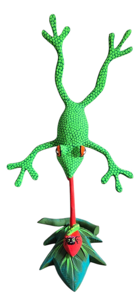 Rana Alebrije De Oaxaca Pintado A Mano 26 Cm