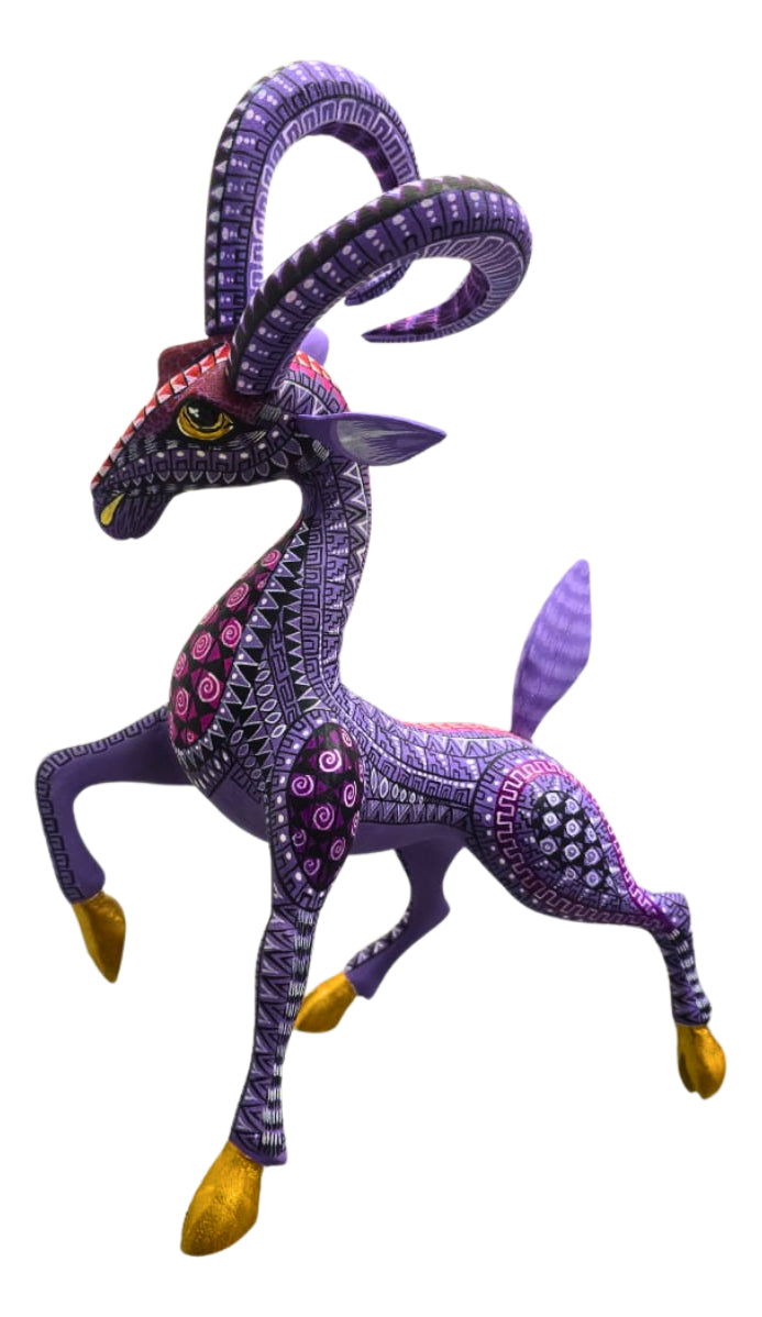 Alebrije Carnero Oaxaca Blanco Y Negro 28cm