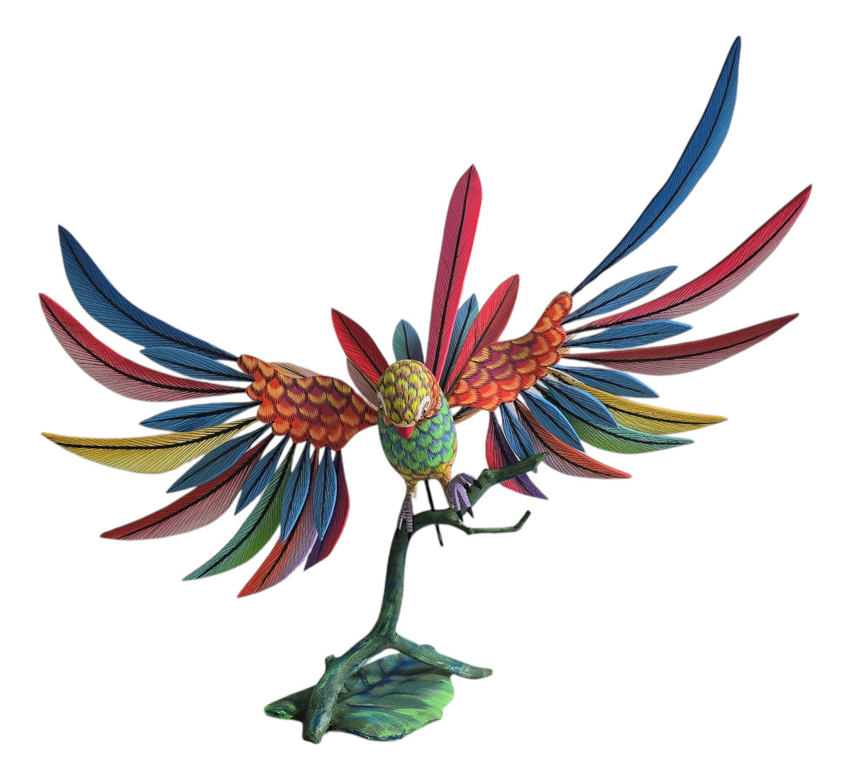 Perico Alebrije De Oaxaca Pintado A Mano 32 Cm
