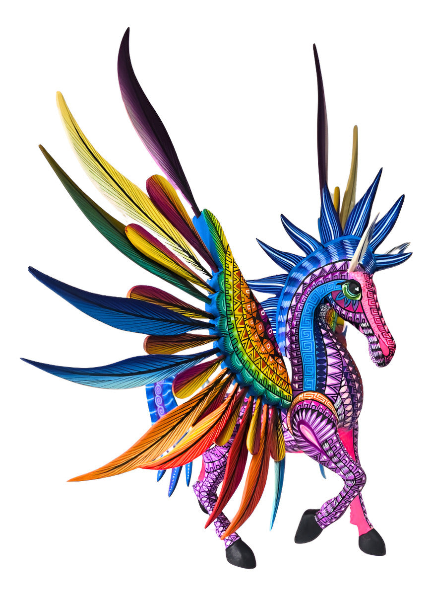 Alebrije Pegaso Unicornio Oaxaca 37cm