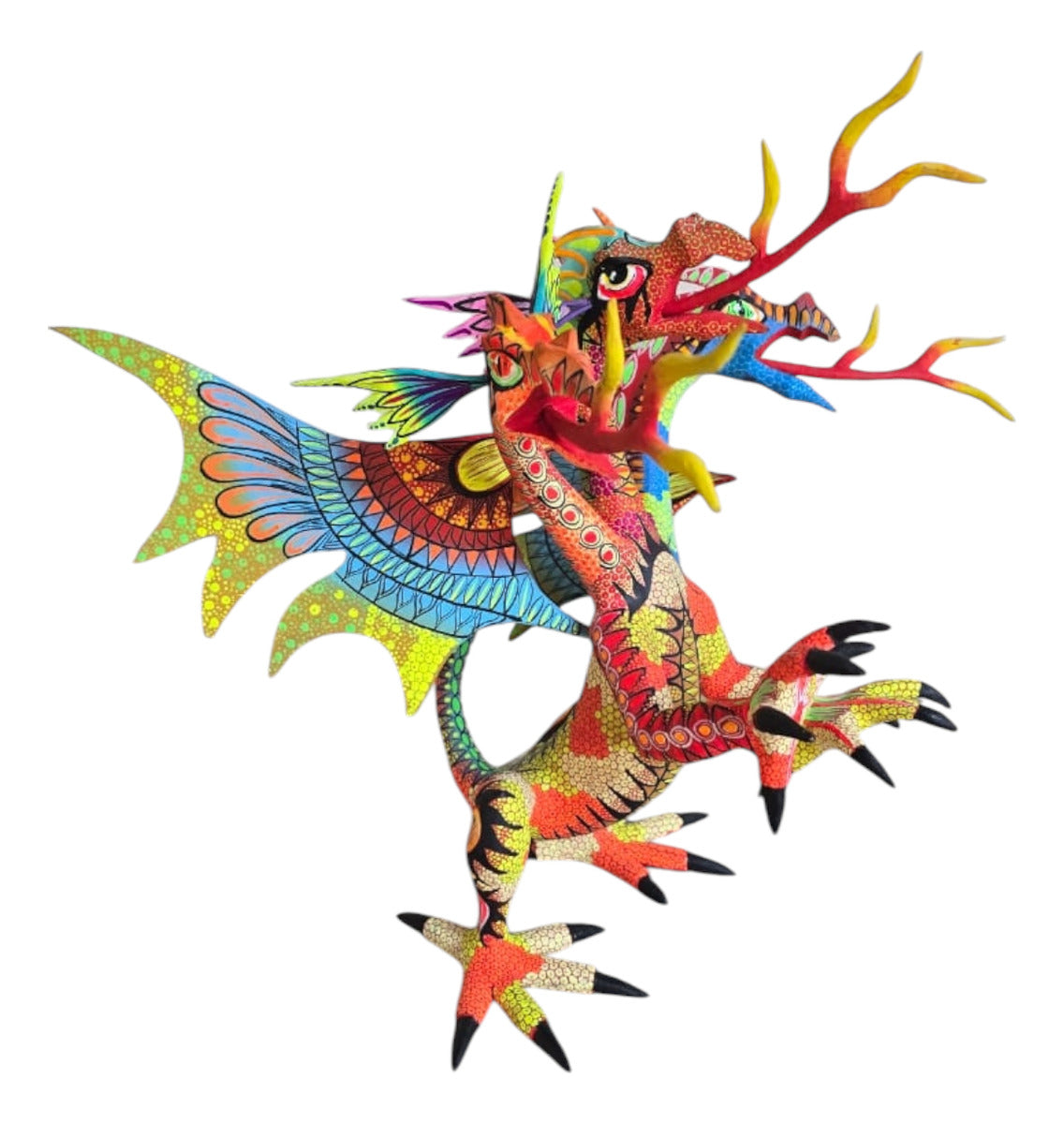 Dragon 3 Cabezas Alebrije Oaxaca Grande 31cm