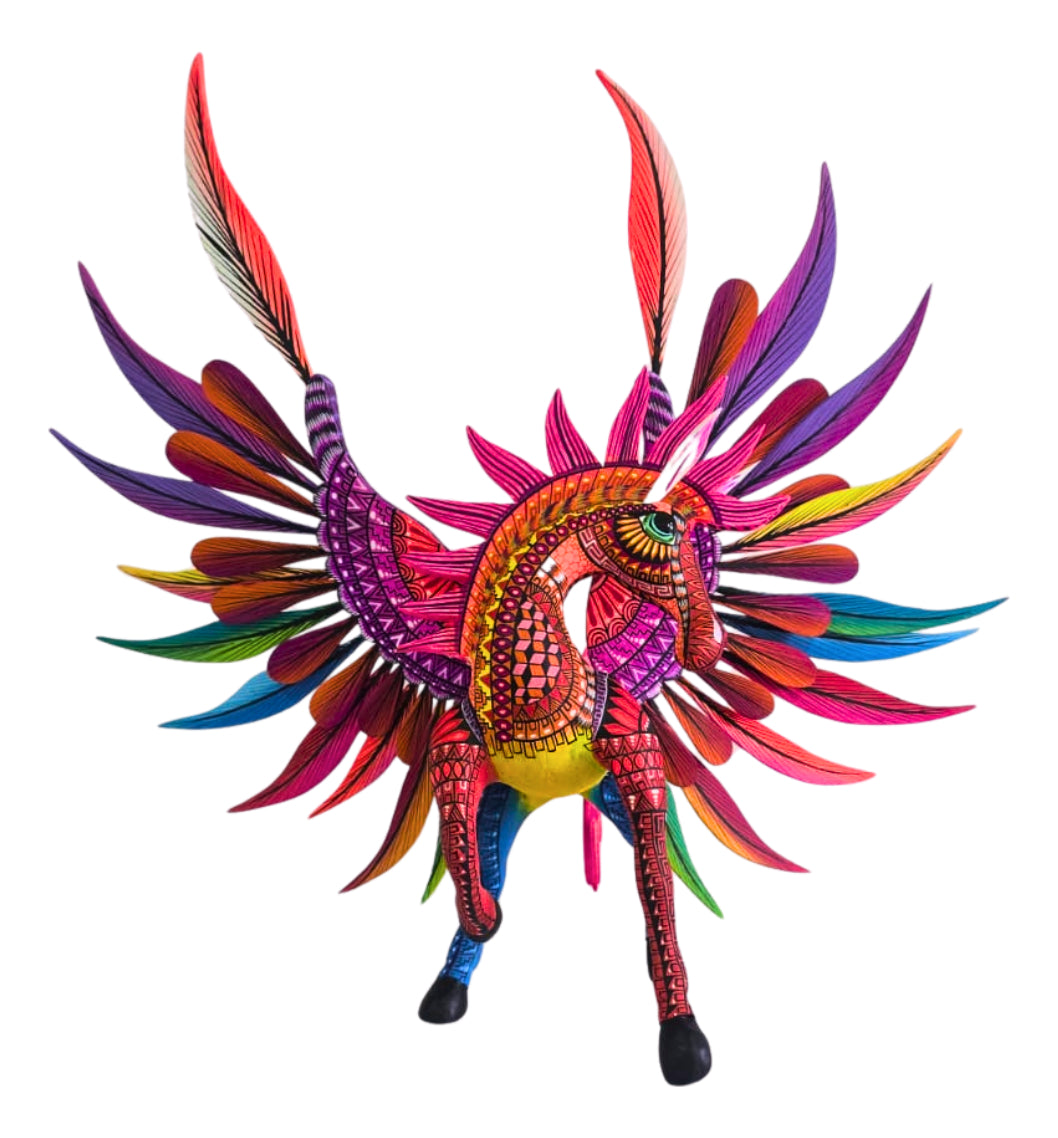 Alebrije Pegaso Unicornio Oaxaca 37cm
