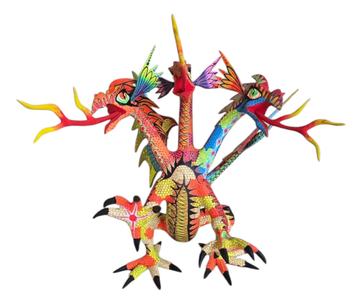 Dragon 3 Cabezas Alebrije Oaxaca Grande 31cm