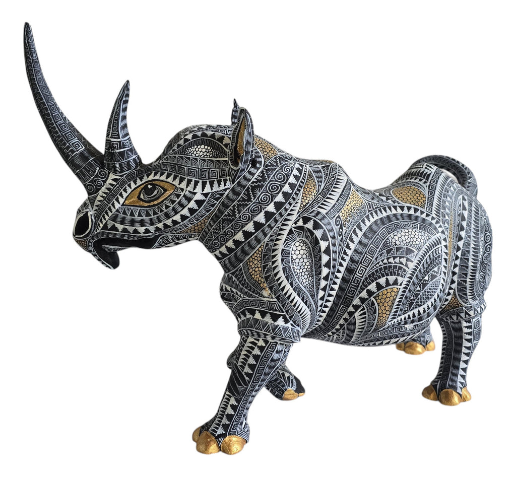 Rinoceronte Alebrije Oaxaca Gran Formato 40 Cm