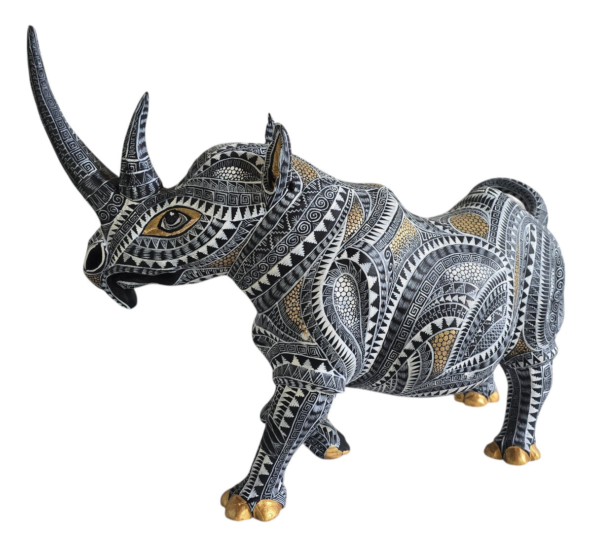 Rinoceronte Alebrije Oaxaca Gran Formato 40 Cm
