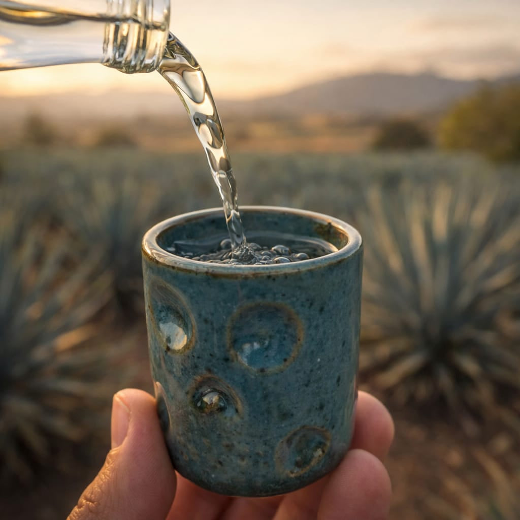 Mezcalero Tequilero Calavera Barro Atzompa Oaxaca Vidriado