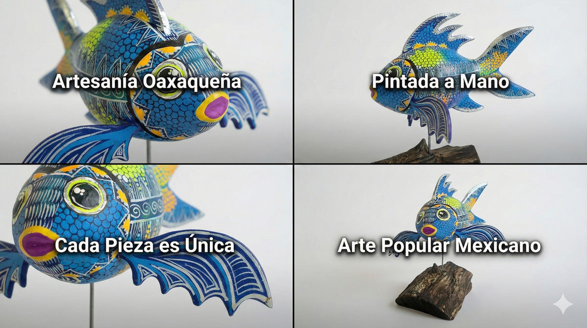 Alebrije Pez Oaxaca Multicolor 21cm