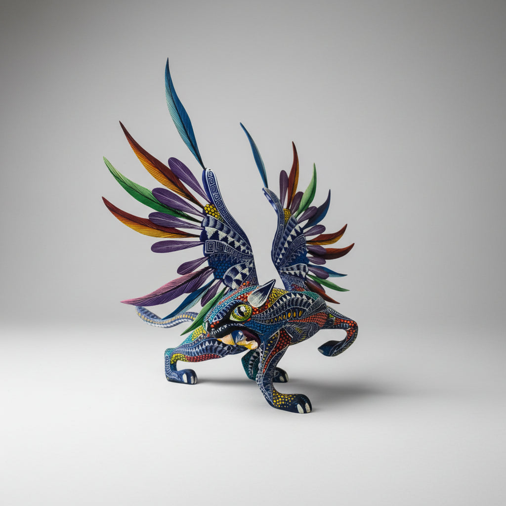 Alebrije Grifo Alado Oaxaca Artesanal 32 Cm