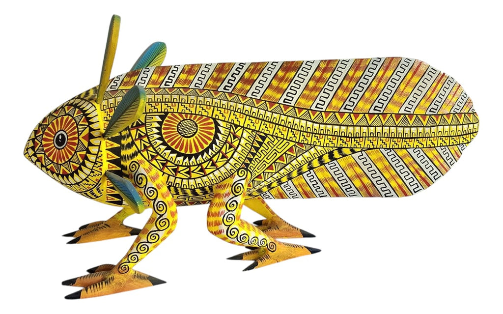 Alebrije Ajolote Oaxaca Amarillo 35cm