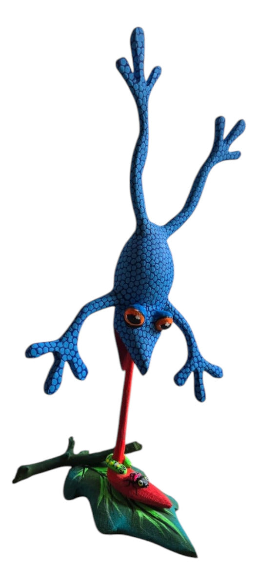Rana Alebrije De Oaxaca Pintado A Mano 26 Cm