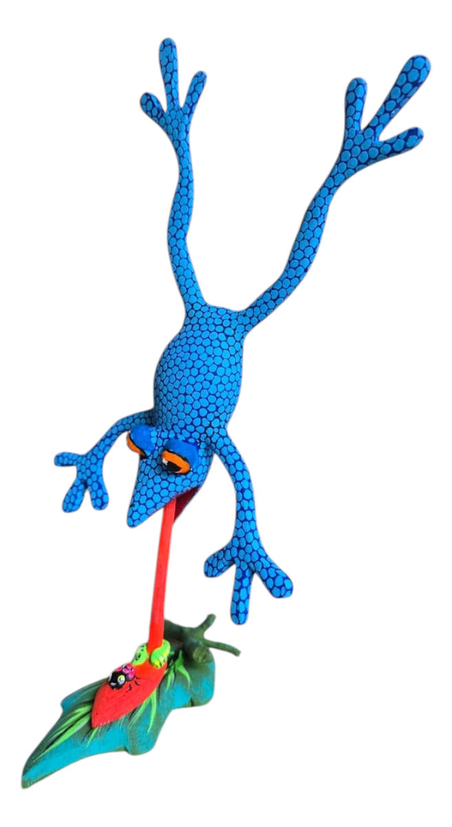 Rana Alebrije De Oaxaca Pintado A Mano 26 Cm