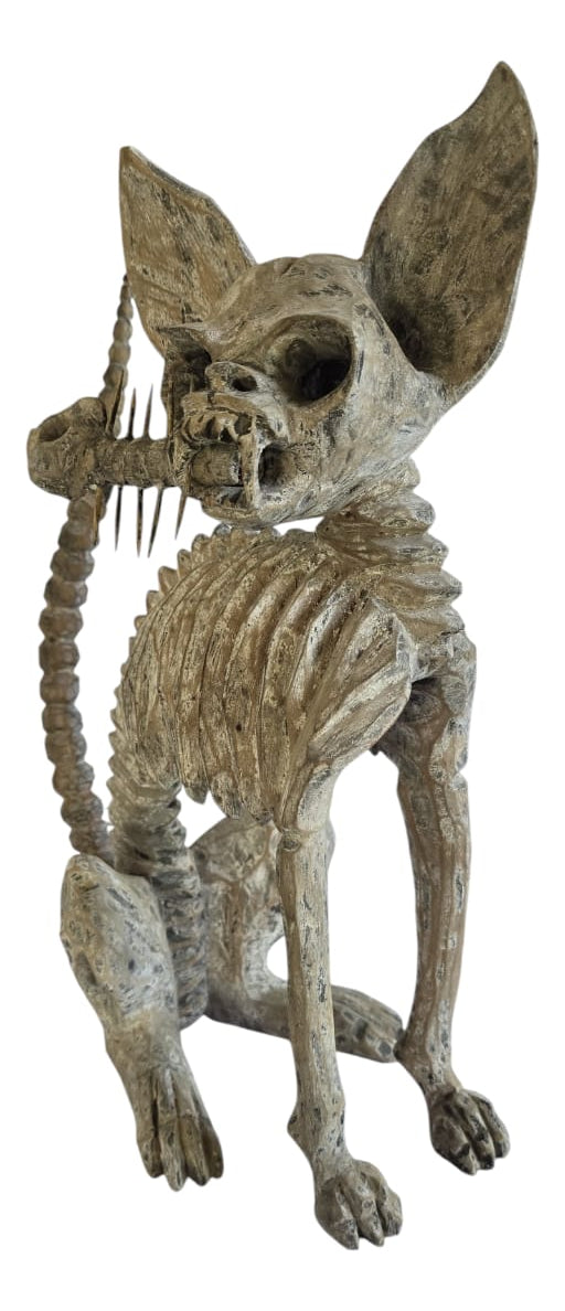 Alebrije Gato Esqueleto Oaxaca 34cm