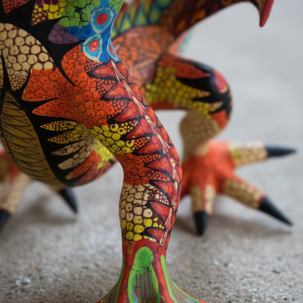 Dragon 3 Cabezas Alebrije Oaxaca Grande 31cm