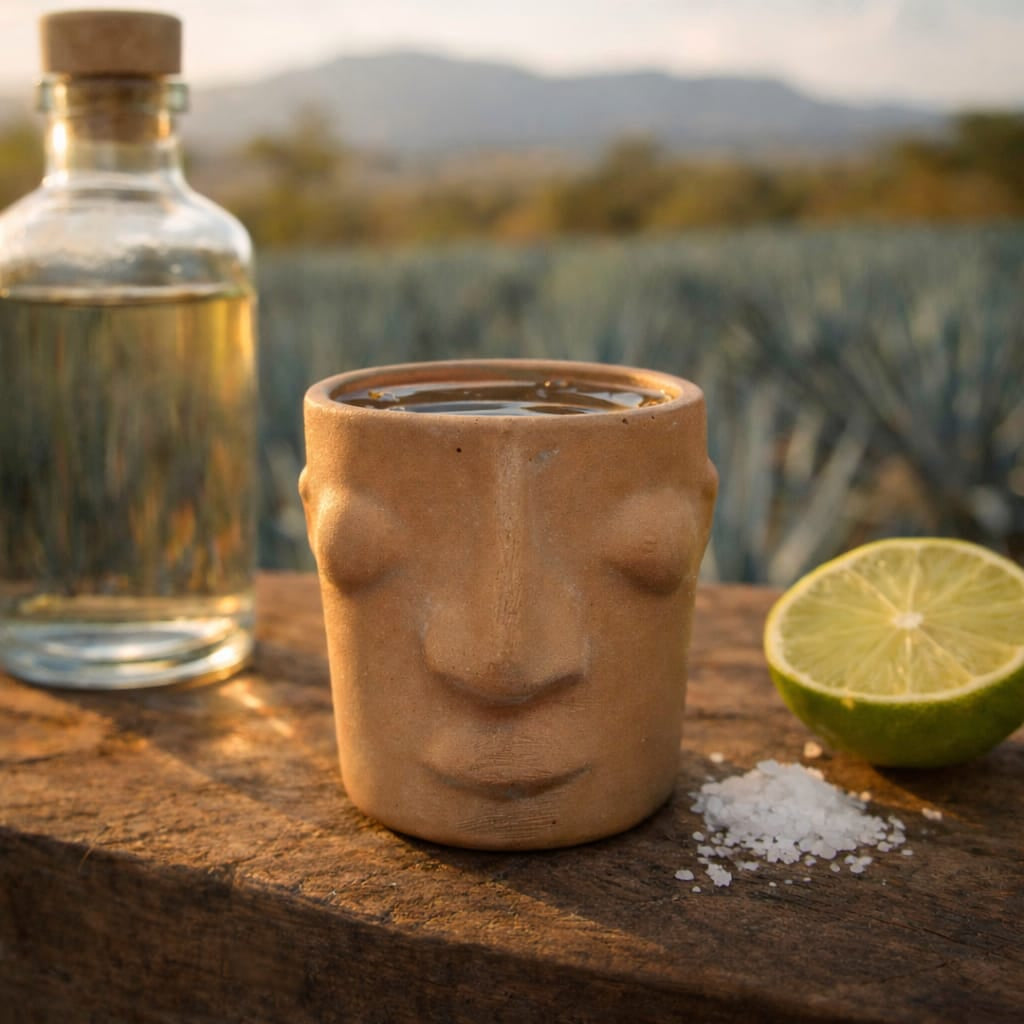 Mezcalero Tequilero Cara Zapoteca Barro Atzompa Oaxaca