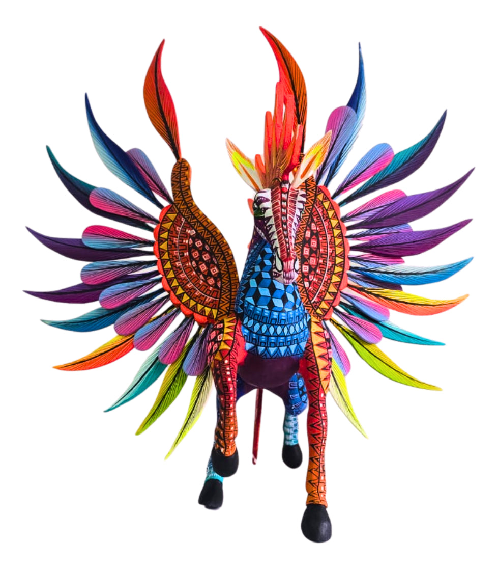 Alebrije Pegaso Unicornio Oaxaca 37cm