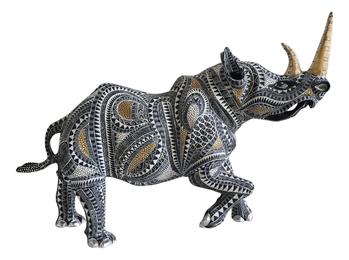 Rinoceronte Alebrije Oaxaca Gran Formato 40 Cm