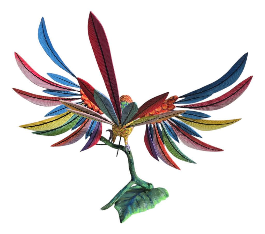 Perico Alebrije De Oaxaca Pintado A Mano 32 Cm