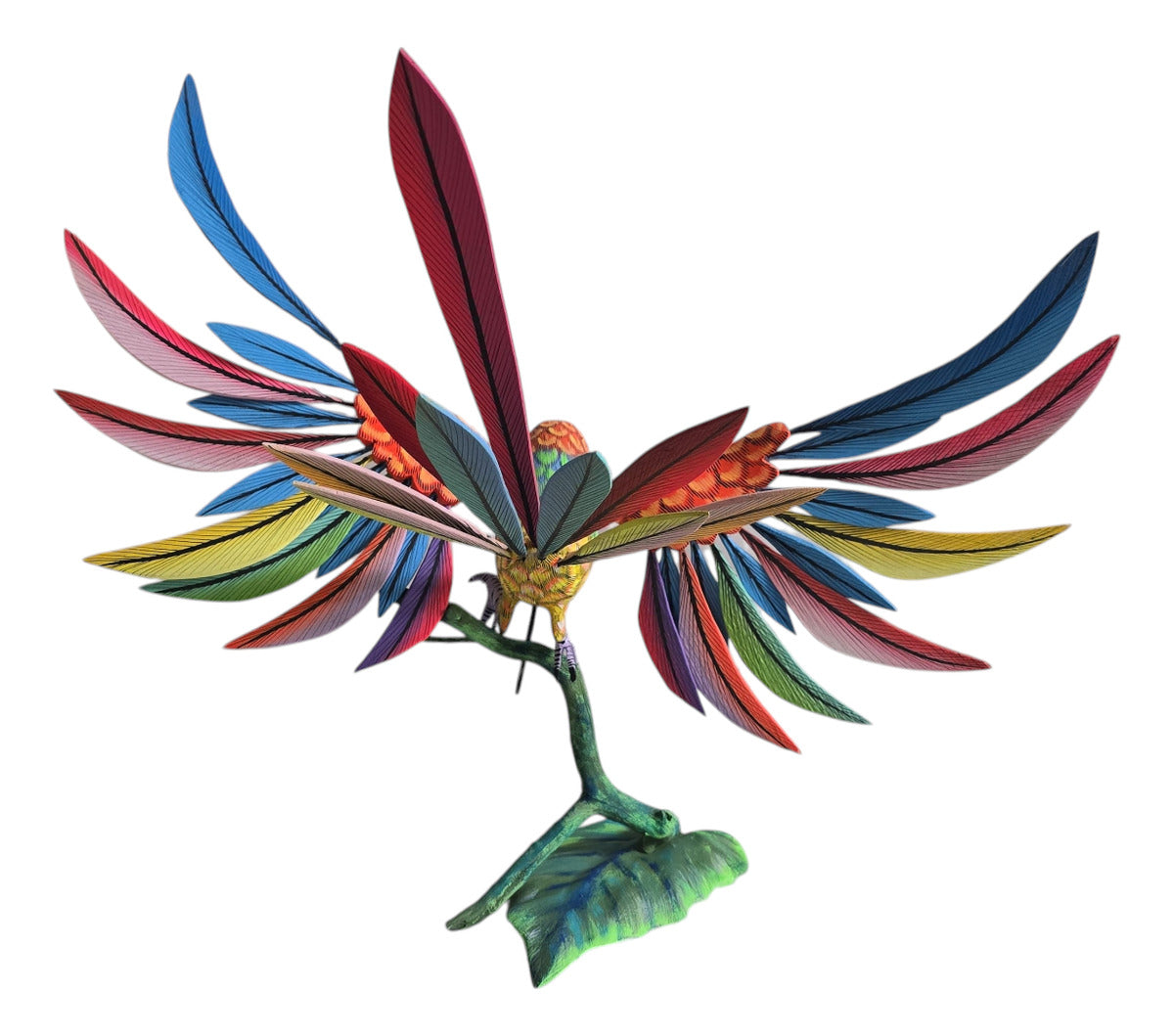 Perico Alebrije De Oaxaca Pintado A Mano 32 Cm