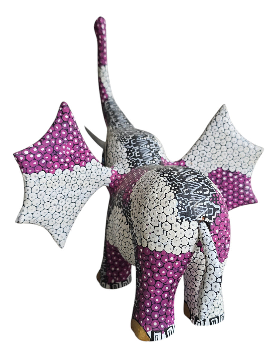 Elefante Alebrije De Oaxaca Pintado A Mano 22cm