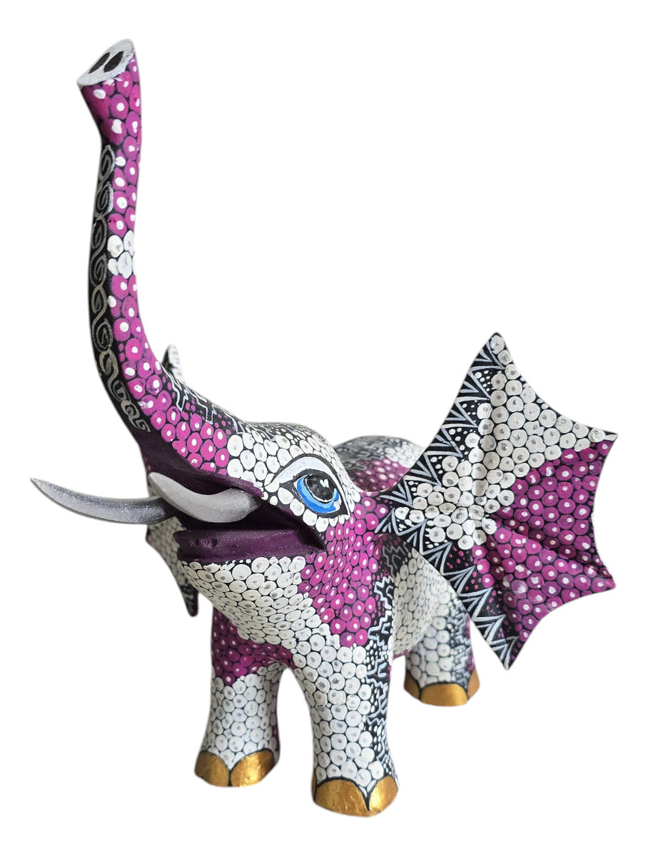 Elefante Alebrije De Oaxaca Pintado A Mano 22cm