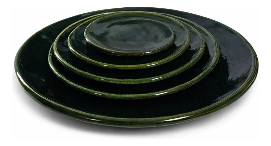 Set 5 Platos Barro Atzompa Oaxaca Vajilla Artesanal Completa