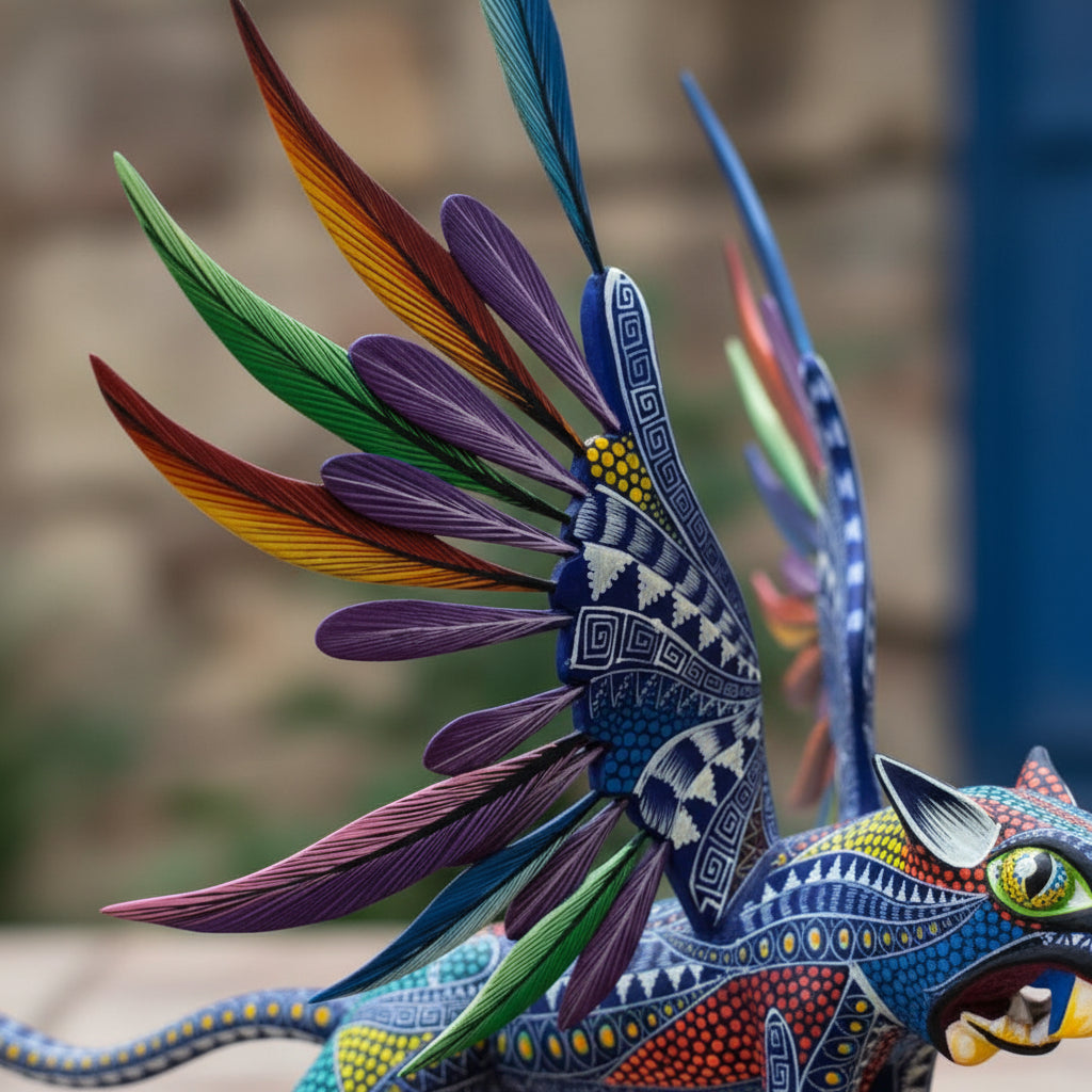 Alebrije Grifo Alado Oaxaca Artesanal 32 Cm