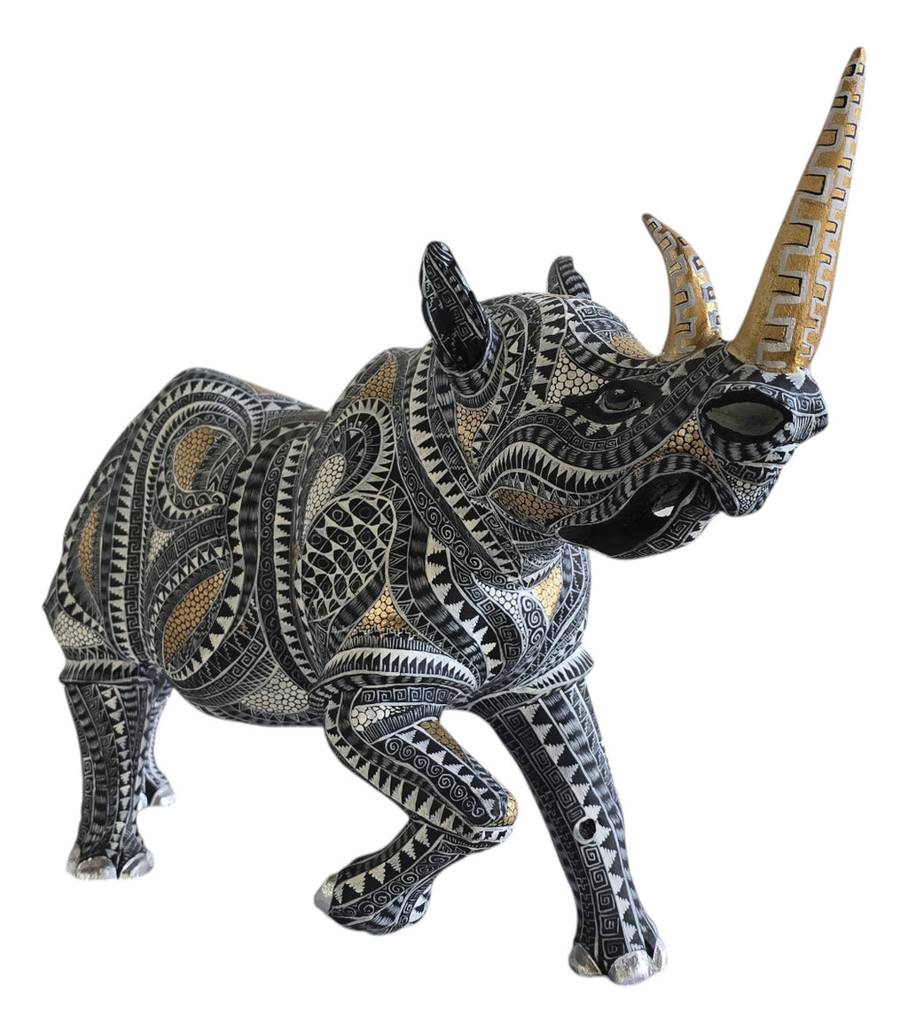 Rinoceronte Alebrije Oaxaca Gran Formato 40 Cm