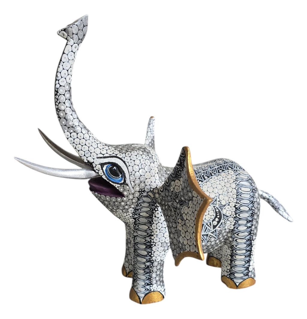 Elefante Alebrije De Oaxaca Pintado A Mano 22cm