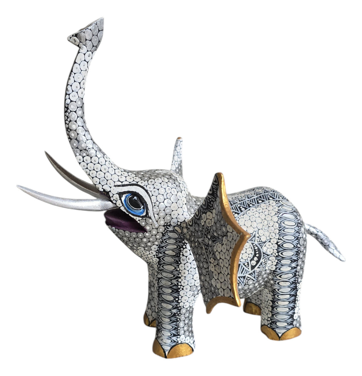 Elefante Alebrije De Oaxaca Pintado A Mano 22cm