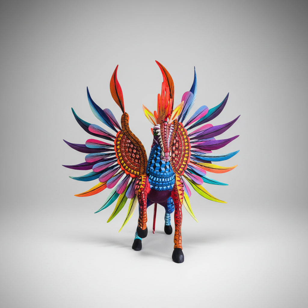 Alebrije Pegaso Unicornio Oaxaca 37cm