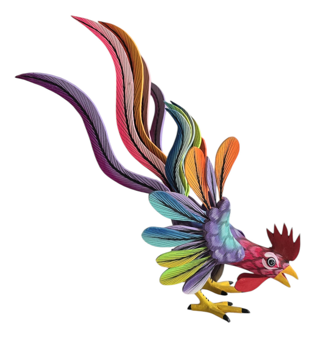 Gallo Alebrije De Oaxaca Pintado A Mano 27 Cm