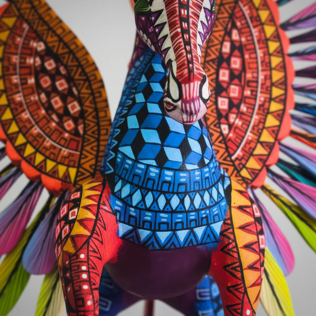 Alebrije Pegaso Unicornio Oaxaca 37cm