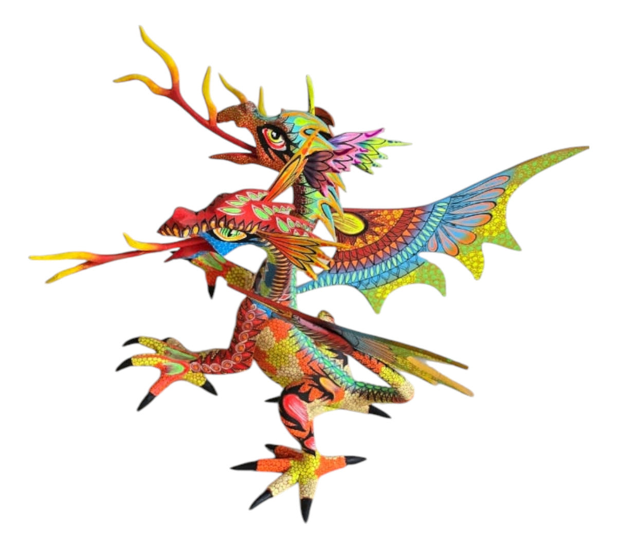 Dragon 3 Cabezas Alebrije Oaxaca Grande 31cm