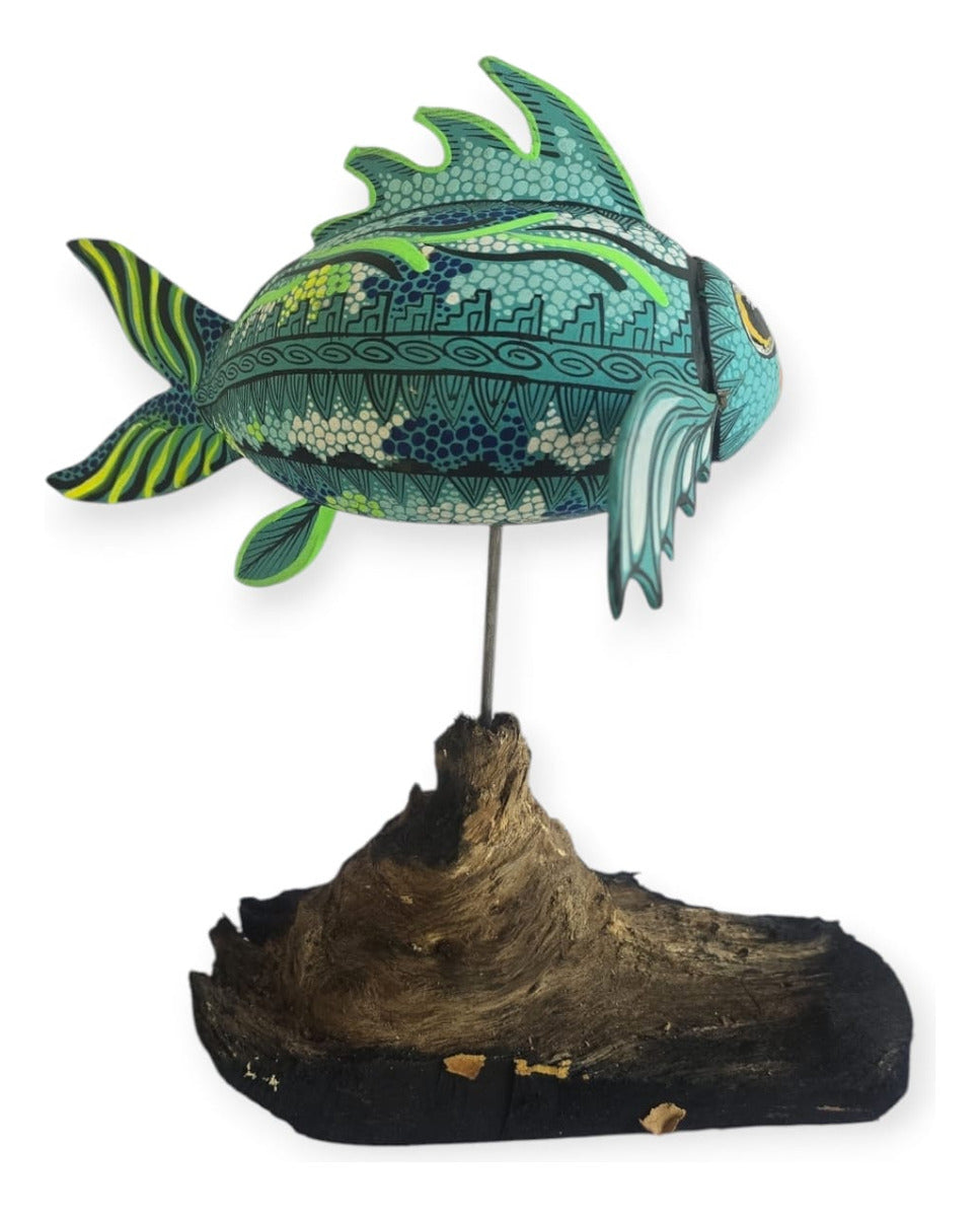 Alebrije Pez Oaxaca Multicolor 21cm