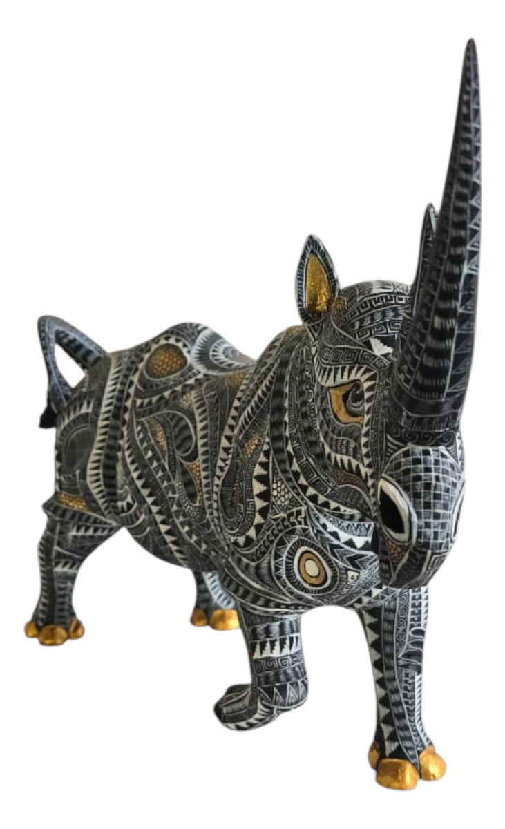 Rinoceronte Alebrije Oaxaca Gran Formato 40 Cm