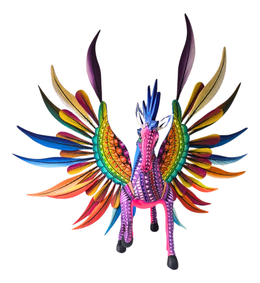 Alebrije Pegaso Unicornio Oaxaca 37cm