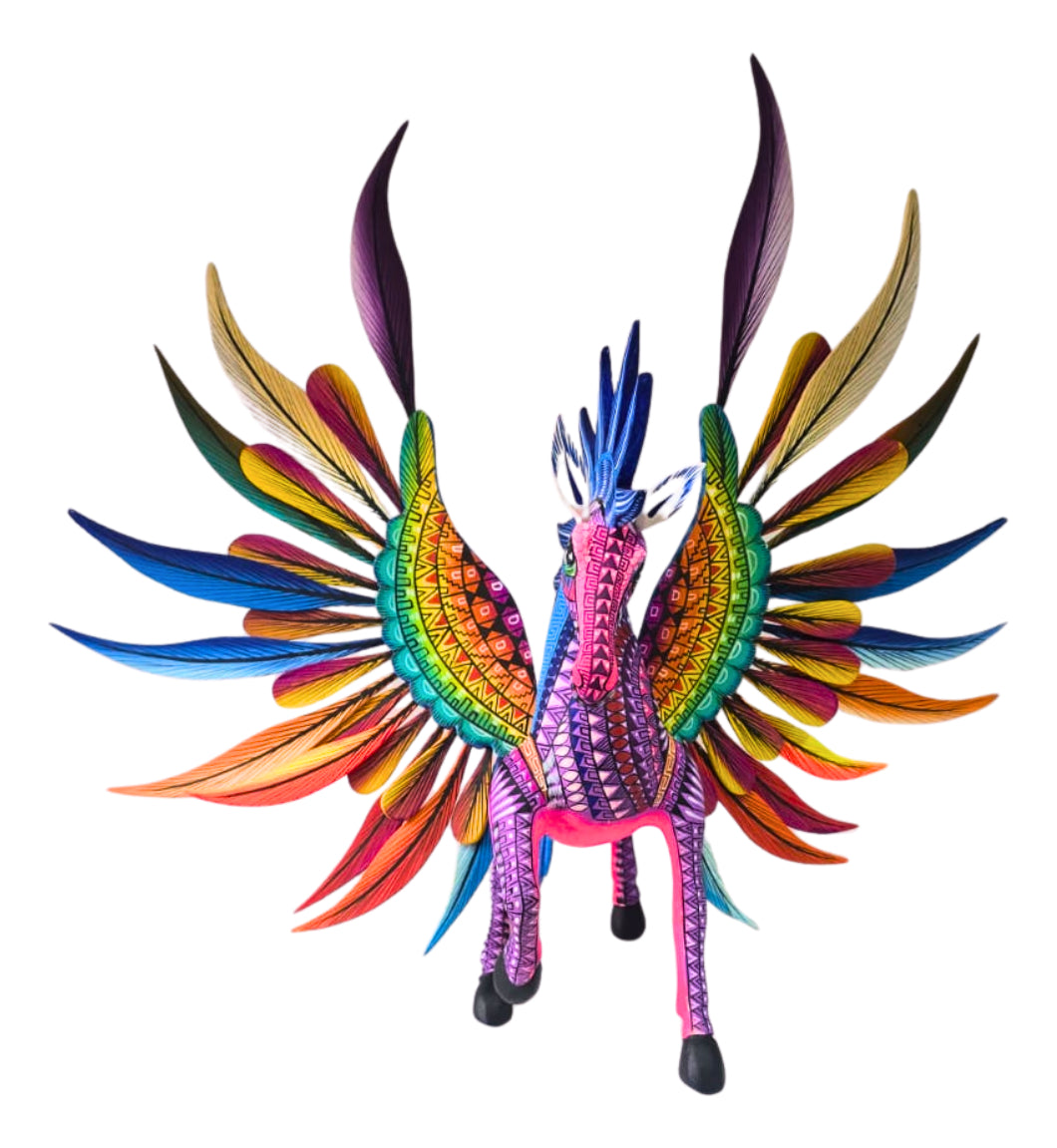 Alebrije Pegaso Unicornio Oaxaca 37cm