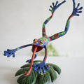 Alebrije Rana Sobre Hoja Oaxaca 27cm