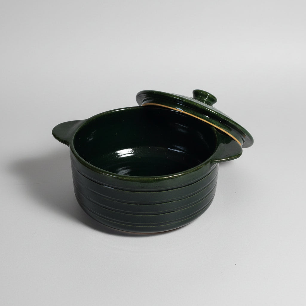 Olla Barro Atzompa Oaxaca Anillada Tapa 3.5 Litros 26cm