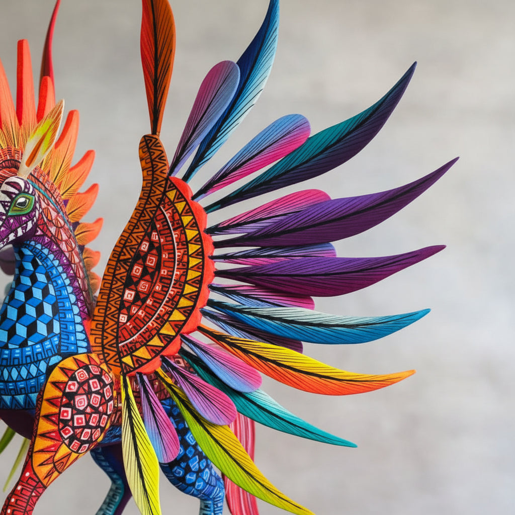 Alebrije Pegaso Unicornio Oaxaca 37cm