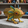 Alebrije Ajolote Oaxaca Amarillo 35cm