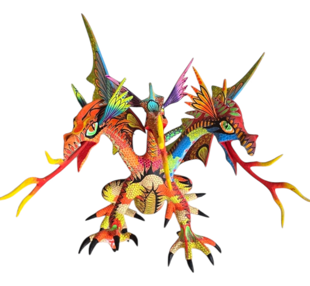 Dragon 3 Cabezas Alebrije Oaxaca Grande 31cm