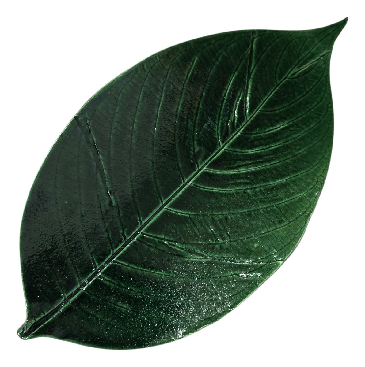 Platón Plato Hoja Acuática Barro Atzompa Oaxaca Vidriado